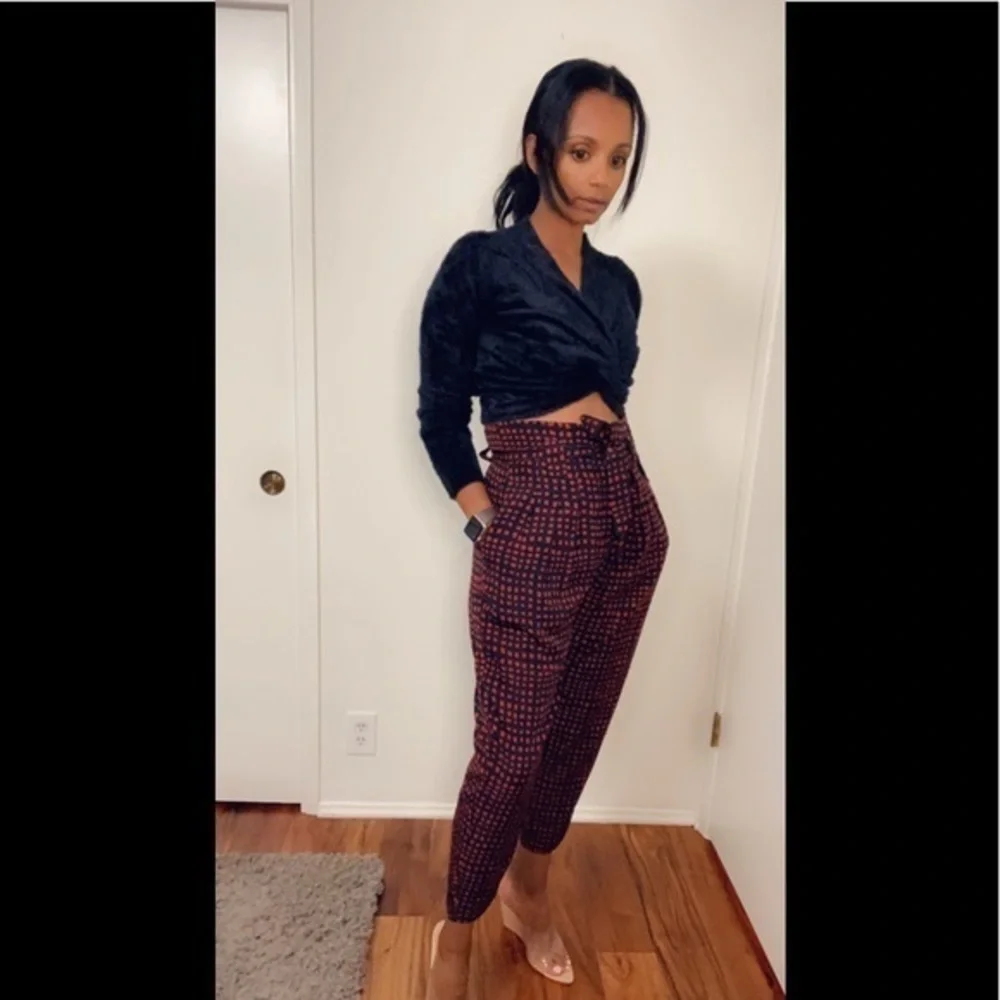 Arc & Co High-Waisted Paperbag Pant size small - Picture 5 of 15